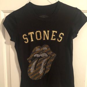 Black studded STONES t-shirt